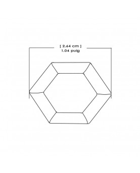 Knob with acrylic hexagon