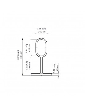 Support for oval closet rod